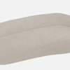 Luxelounge Wood 2-Seater + Ottoman With Upholstery Non Storage Sofa In White Colour