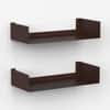 Alivo Floating Bookshelf Brown