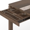 Atlas Crest Storage Solid Wood Dining Table With 6 Reed Cane Chairs (Finish : Danish Walnut, Chair Colour : Macadamia Brown Hopsack Weave)