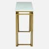 Majestic Metal Console Table in Gold Finish with Porcelain Top