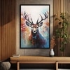 The Castle Decor Abstract Deer Wall Painting Framed Artwork 20x30 Inch Style 2