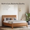 Toledo Solid Wood Queen Size Bed Without Storage (Amber Walnut Finish)