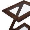 Zeta Solid Wood Side Table in Mahogany Finish