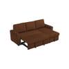 Solace  Pull Out Sofa cum Bed  in Brown Colour
