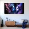 The Castle Decor Radha Krishna Wall Painting Wooden Framed 27x48 Inch (Style 4)
