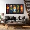 The Castle Decor Five Nature Elements Wall Art Set of 5 27x48 Inch