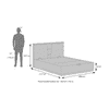 Sydney King Size Hydraulic Bed In Beige High Gloss Finish