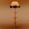 Devansh Shelf Wooden Floor Lamp