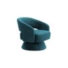 Aracell Swivel Solid Wood Round Chair in T Blue Colour