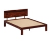 Triplet Solid Wood Queen Size Non Storage Bed In Honey Oak Finish