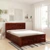 Glenmoor Box Storage Solid Wood Bed King Size in Honey Oak Finish