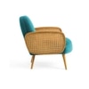 Holden Cane Accent Chair in T blue Colour