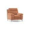 Emila 1 Seater Fabric Sofa In Amber Weave Colour