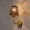 Devansh Metal Electric Wall Light in Gold Colour with Black Shade Count of 1 Light