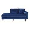 Mydril Velvet Chaise Launger in Navy Blue Colour