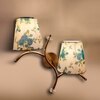 Devansh Metal Electric Wall Light in Gold Colour with Multi Shade Count of 2 Lights
