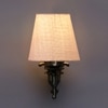Devansh Metal Electric Wall Light in Antique Gold Colour with White Shade Count of 1 Light