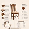Sleev Sheesham Wood Dining Chairs in Provincial Teak Finish Set of 2