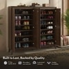 Webster 48 Pair Shoe Rack in Classic Walnut Finish