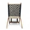 Natwest Sheesham Wood Relaxing Maachi Chair in Black & White Canning