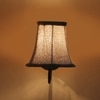 Devansh Black Wall Mounted Lamp With Beige Jute Shade