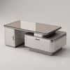The Horizon Executive Dual Tier MDF Coffee Table Warm Metallic Taupe