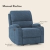 Dawson Fabric One Seater Manual Recliner in Coastal Blue Colour