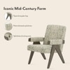 Chandigarh Lounge Chair in Rustic Green Damask Colour