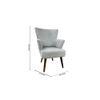 Machai Solid Wood Lounge Chair In Grey Colour