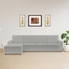 Left Aligned 3 Seater Left Aligned Chaise Light Grey Sofa Cover