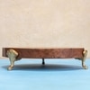 Ireka Homes Kaarigari Acacia Wood Trivet with Metal Legs (9x2 in)