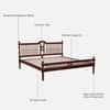 Nilaya Sheesham Wood King Size Non Storage Bed in Honey Oak Finish