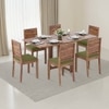 Danton Oribi Solid Wood 6 Seater Dining Table With Set Of 6 Chairs