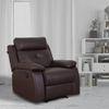 Ohio Leatherette One Seater Manual Recliner in Brown Colour