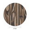 Handmade Round Wool Rug Modern Abstract Brown Charcoal 8 Feet Carpet