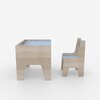 Topolino Toddler Activity Table & Chair in Oak and Light Blue