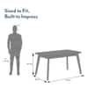 Lunar Grey Mirage Stone 4 Seater Dining Table In Grey Mirage Finish