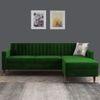 Deeplac Sectional Fabric Sofa - Green