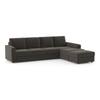 Apollo Compact Sofa (Colour : Smoke, Cushion : Soft, Back Type : Regular, Seating Capacity : Right Aligned 3 Seater + Right Aligned Chaise)