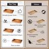 Inseparables Teak Wood Serving Tray Gold