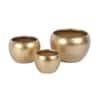 Apple Planter Set Of 3 In Gold Colour
