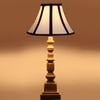 Devansh Off-White Cotton Vintage  Lamp With Wood Base (12X12X22.75)