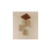 Elementary Brown Solid Wood Cluster Hanging Light