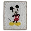 Classic Mickey Mouse - Disney Cotton Knitted Blanket With Soft Faux Fur Back For Babies