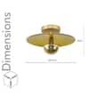 BERK Brass Finish Metal Ceiling Light