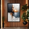 The Castle Decor Abstract Sunset Wall Art Framed Painting 20x30 Inch