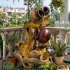 Brown Natural Driftwood And Earthen Pot Water Fountain