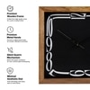 Overlapping Numerals Square Wooden Wall Clock