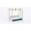 Pine Tree Bunk Bed with Drawer Storage