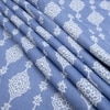 Ziva White & Blue Floral Cotton Dohar Reversible Single Bed 300 Gsm Size 240 X 160 Cms
